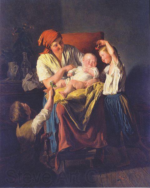 Ferdinand Georg Waldmuller Mothers joy Germany oil painting art